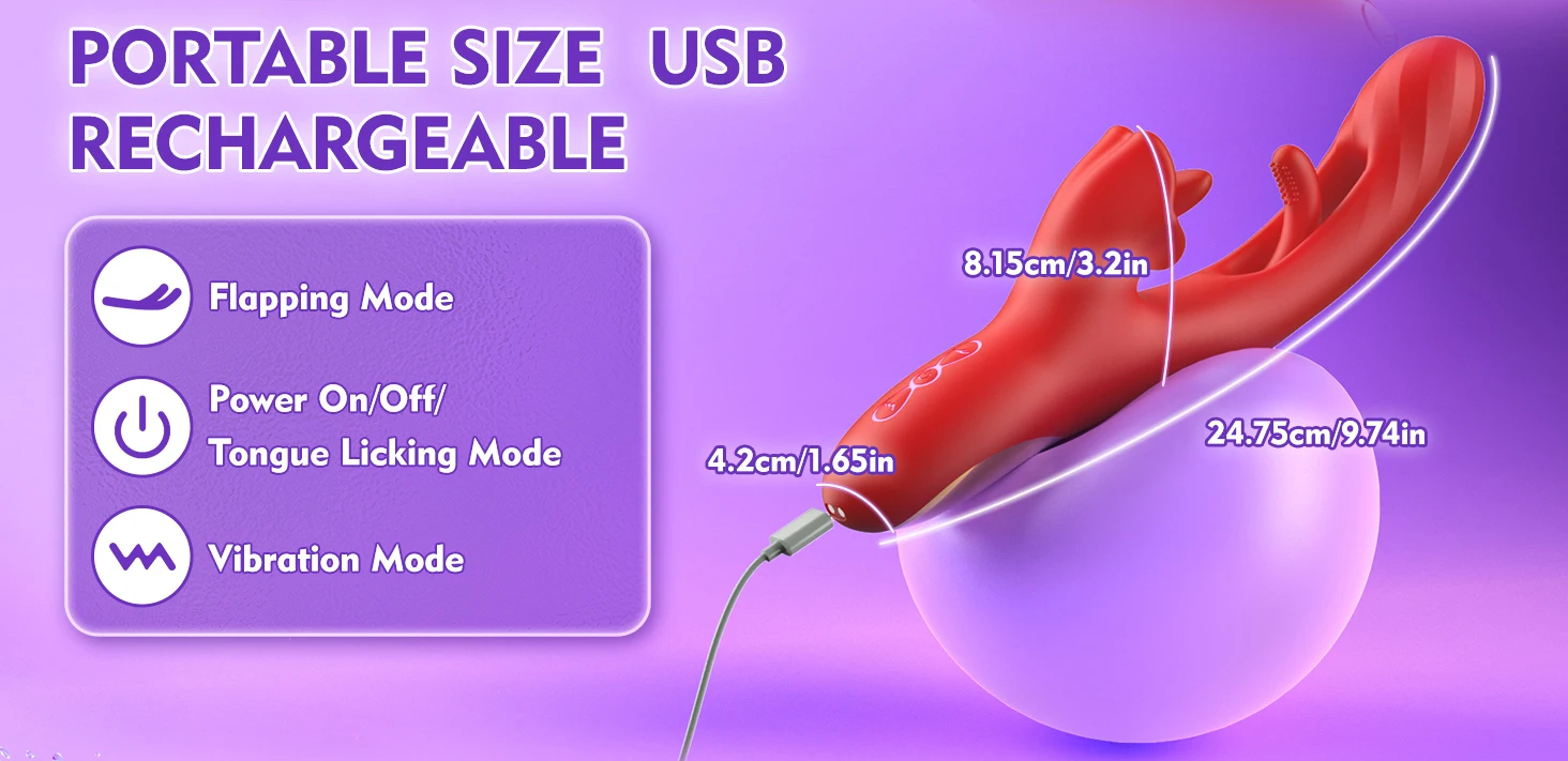 2 in 1 Tongue Thrusting Dildo Vibrator for Women 360 Rotating Clitoris Licking Flapping Couple Female Masturbator