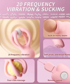 Nipple Vibrator for Women Breast Massage Nipple Clamp Enhancer Nipple Sucking Stimulator 8