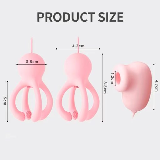 Nipple Vibrator for Women Breast Massage Nipple Clamp Enhancer Nipple Sucking Stimulator 6