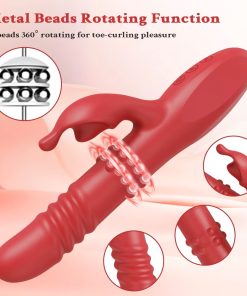 Powerful Rabbit Vibrator For Women G Spot Telescopic Rotating Clitoris Vagina Stimulator Female Masturbator 9