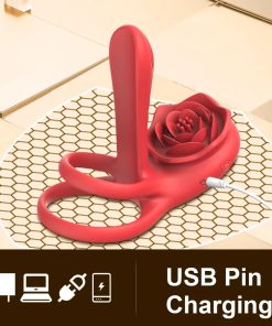 Rose Cock Ring Vibrator Penis Sleeve Sucking Stimulator Remote Control G-spot Erection Ring Clitoral 8