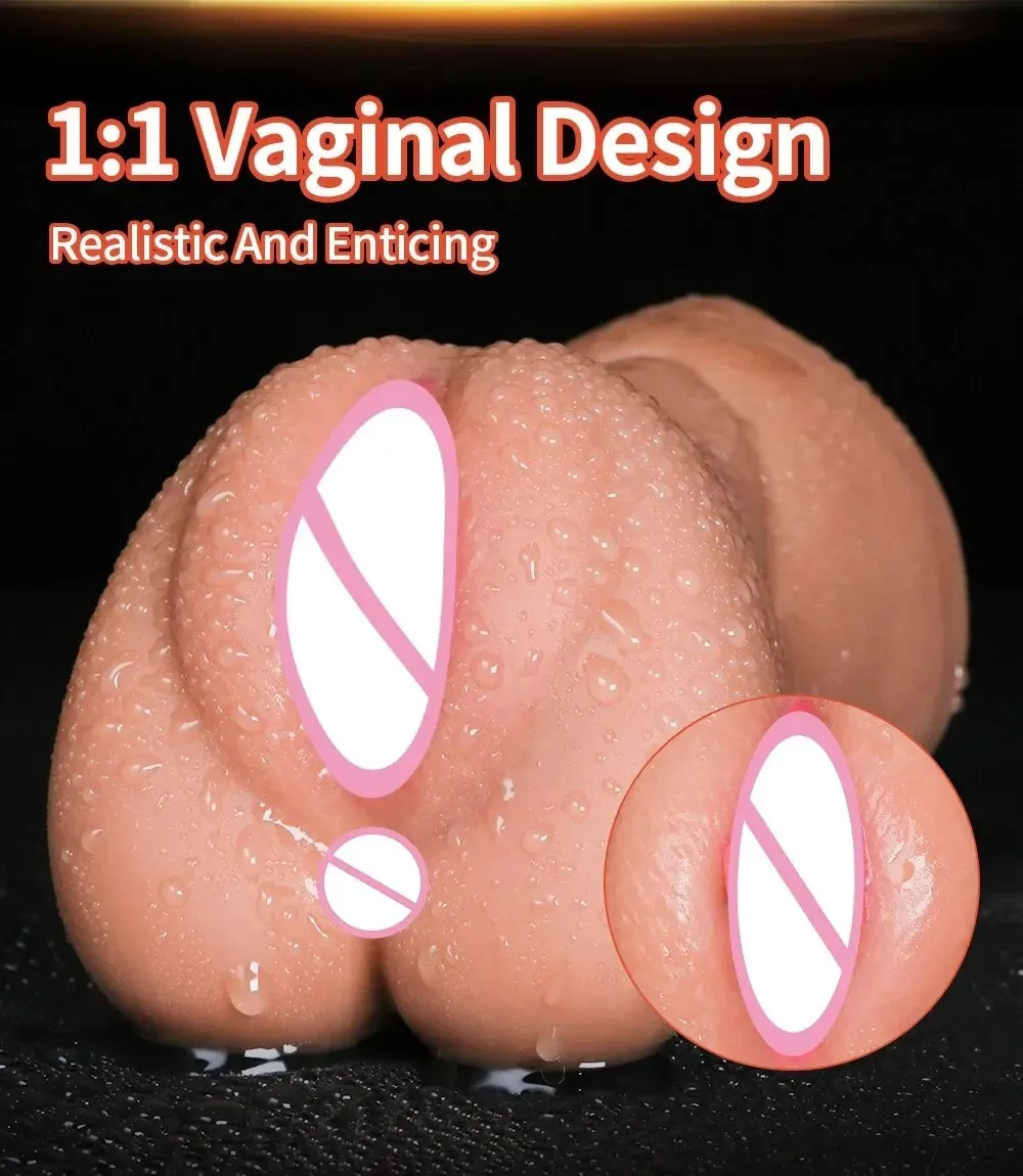 3 IN 1 Masturbation For Men Deep Throat Artificial Real Pussy Oral Male Masturbator Blowjob Realistic Rubber Vagina