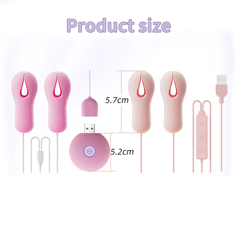 10 Modes Electric Nipple Clamp Breast Massage Vibrator Enhancer Sex Toys For Women Couples Female