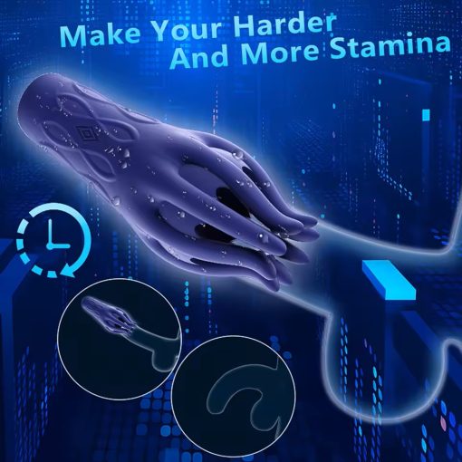 10 Speed Glans Vibrator Penis Massage Male Masturbator For Men Lasting Delay Endurance Exer 5