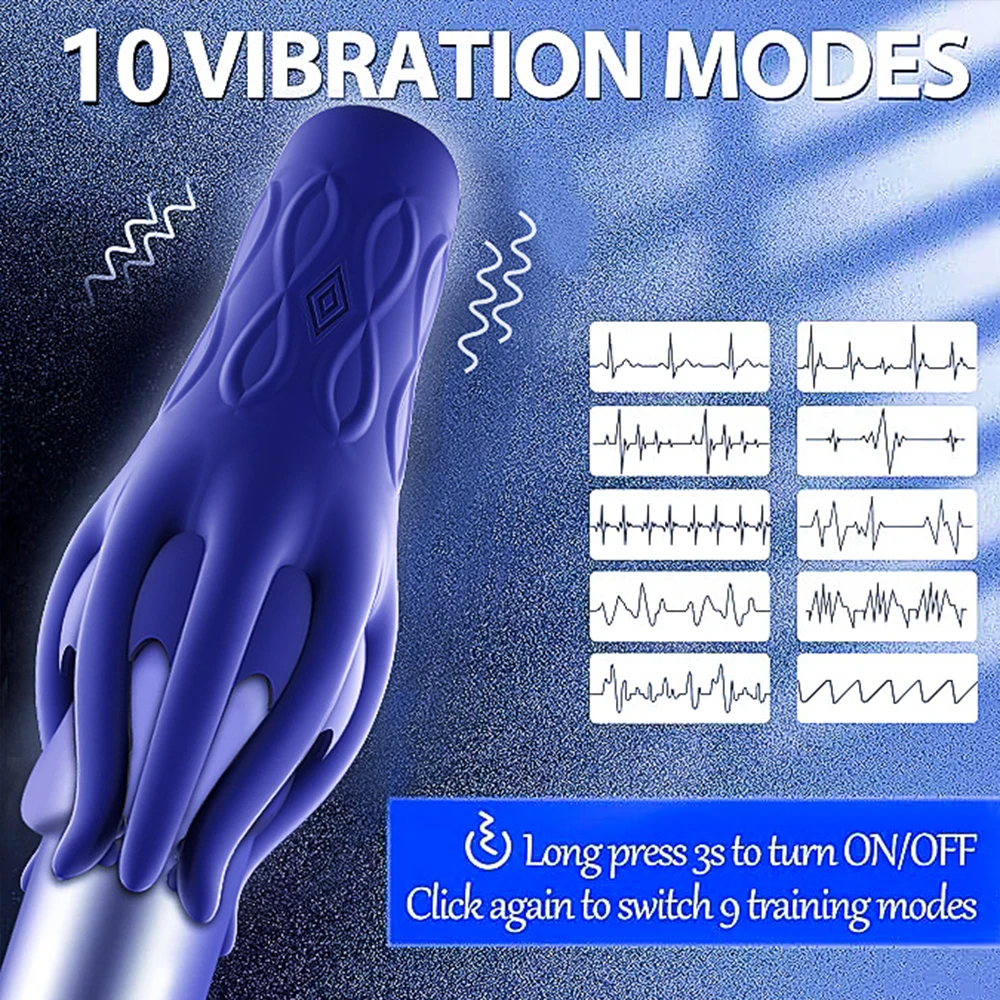 10 Speed Glans Vibrator Penis Massage Male Masturbator For Men Lasting Delay Endurance Exer