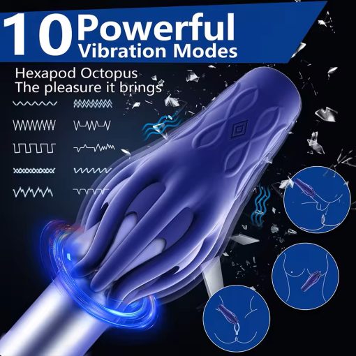 10 Speed Glans Vibrator Penis Massage Male Masturbator For Men Lasting Delay Endurance Exer 2