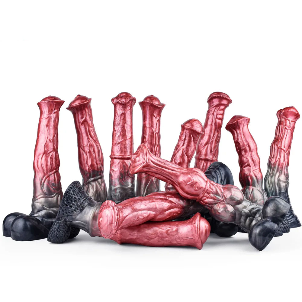 A Variety of Liquid Silicone Equine Animal Dildo Large Animal Penis Sex Masturbator 11