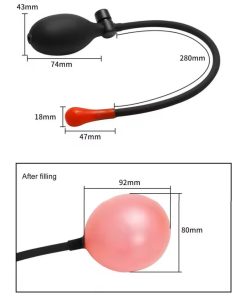 Mini Anal Expander Anal Stimulator Emulsion Expandable Big Butt Plug Increase Joy Description: Pressing and pumping and even expansion designs make you use it without worry, whole body encapsulation design is waterproof, anti-leakage, easier to clean, safer, and tasteless. It can give you full and impressive stimulation because the anal plug has soft and easy insertion design. You can adjust size any time, can try different feeling that transform between deflating and inflating. It makes you enjoy the thrill of vibration while being stuffed, climax to tremble. Coming with smooth surface and safe material design, which is comfortable and is suitable for long term use. It is constructed of emulsion material. The length of hand pump is 7.4cm and the width is 4.3cm. The length of catheter is 28cm. The length of elastic emulsion ball is 4.7cm and the width is 1.8cm. This anal plug is suitable for all kinds of sex players. Item Name: Anal Expander Material: Emulsion Elastic Emulsion Ball Color: Random Color Features: Smooth, Safe, Universal Size Details: Hand Pump: 7.4cm x 4.3cm/2.91