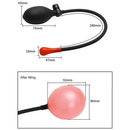 Mini Anal Expander Anal Stimulator Emulsion Expandable Big Butt Plug Increase Joy Description: Pressing and pumping and even expansion designs make you use it without worry, whole body encapsulation design is waterproof, anti-leakage, easier to clean, safer, and tasteless. It can give you full and impressive stimulation because the anal plug has soft and easy insertion design. You can adjust size any time, can try different feeling that transform between deflating and inflating. It makes you enjoy the thrill of vibration while being stuffed, climax to tremble. Coming with smooth surface and safe material design, which is comfortable and is suitable for long term use. It is constructed of emulsion material. The length of hand pump is 7.4cm and the width is 4.3cm. The length of catheter is 28cm. The length of elastic emulsion ball is 4.7cm and the width is 1.8cm. This anal plug is suitable for all kinds of sex players. Item Name: Anal Expander Material: Emulsion Elastic Emulsion Ball Color: Random Color Features: Smooth, Safe, Universal Size Details: Hand Pump: 7.4cm x 4.3cm/2.91" x 1.69" (Approx.) Catheter Length: 28cm/11.02" (Approx.) Elastic Emulsion Ball: 4.7cm x 1.8cm/1.85" x 0.71" (Approx.) Notes: Due to the light and screen setting difference, the item's color may be slightly different from the pictures. Please allow slight dimension difference due to different manual measurement. Package Includes: 1 x Hand Pump 1 x Catheter 1 x Elastic Emulsion Ball (Random Color)